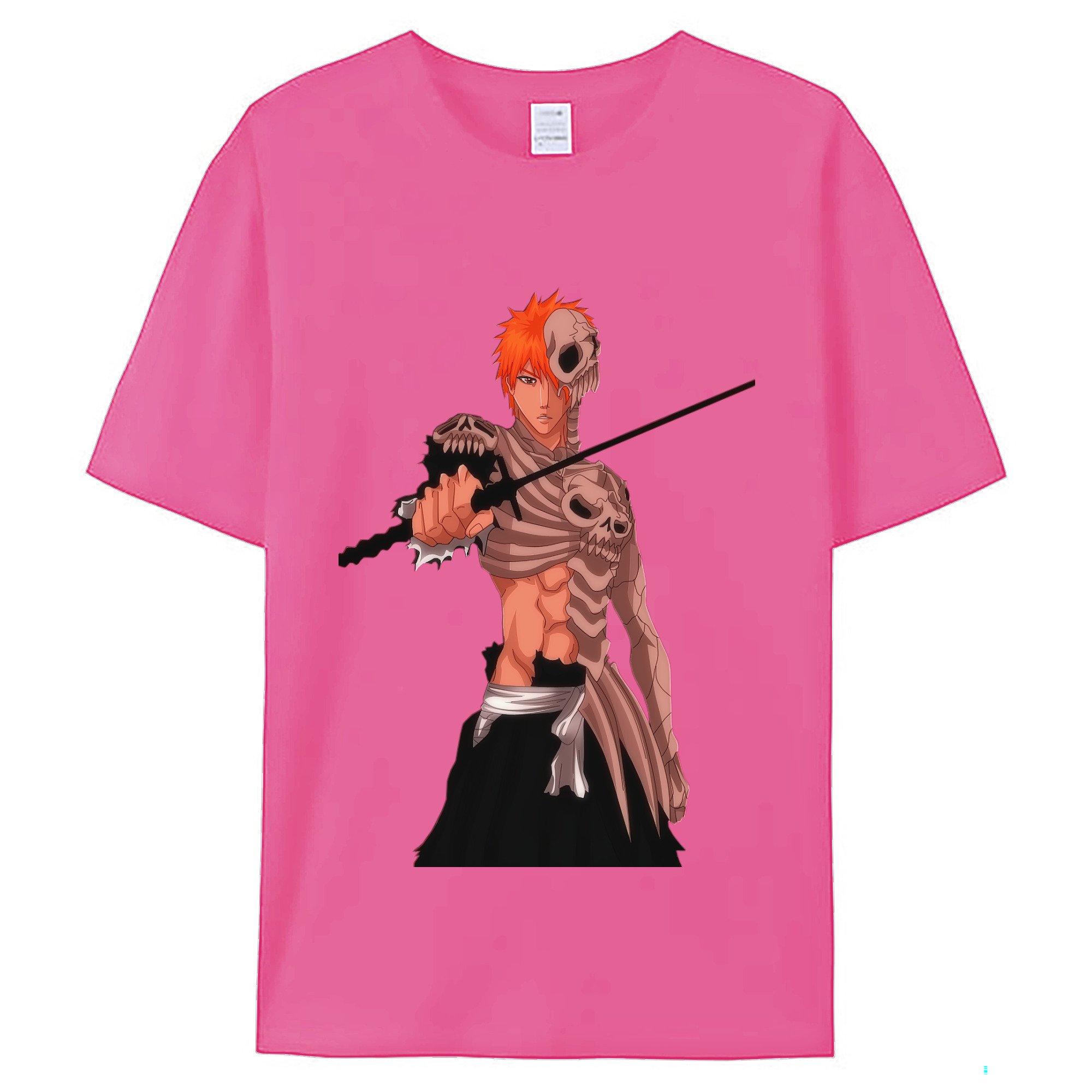 （画像用） ブリーチ 黒崎一護（くろさき いちご）BLEACH Kurosaki Ichigo レディースカジュアルプリントTシャツ（綿100％）